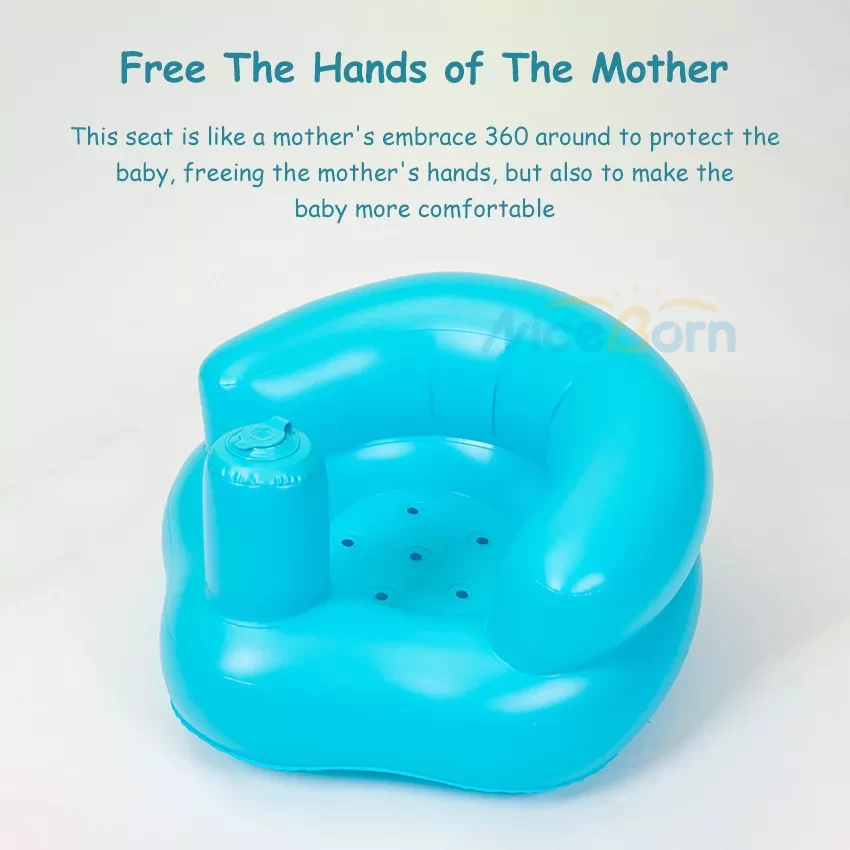 NiceBorn Baby Inflatable Sofa Baby Support Seat Soft Chair Portable Baby