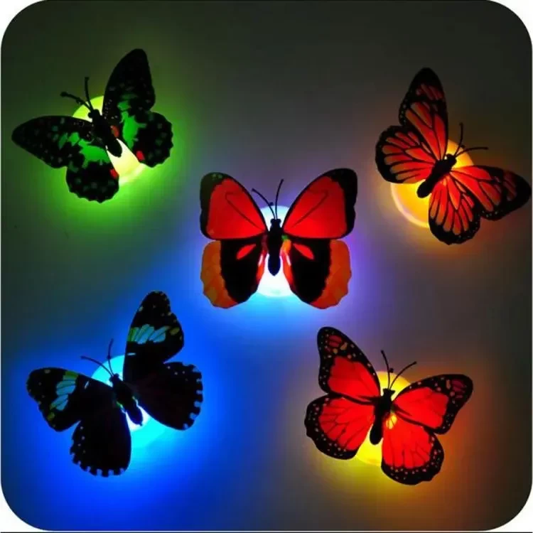 Mini Butterfly LED Stick LED Night Light On Wall Lights Lamps LED Lights Decorations