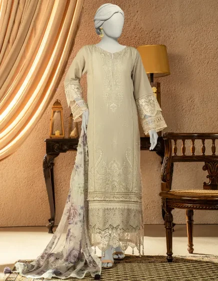 GREY LAWN EMBROIDERED 3PC STITCHED | JLAWN-S-25-826