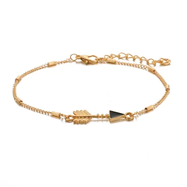 5pcs/sets Bohemian Gold Wafer Anklets for Women