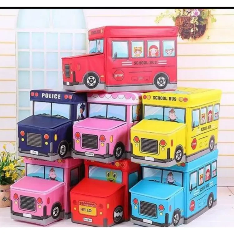 School Bus Toys Storage Box