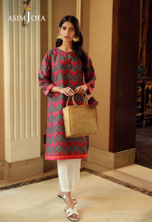 Asim Jofa Stitched Printed Raw Silk 1 Piece Shirt For Women and Girls , code: AJSS-03-S