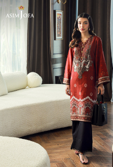 Asim Jofa Stitched Printed Raw Silk 1 Piece For Women and Girls , code: AJSS-17-S
