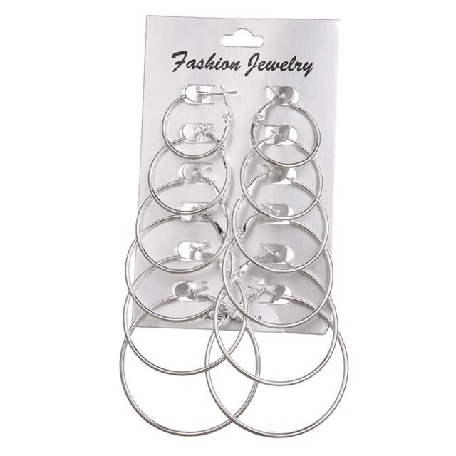 Style Silver Round Shape Baliyan Silver Earring Complete Set