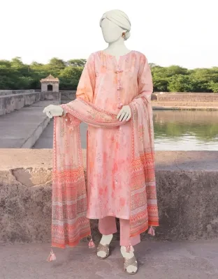 Junaid Jamshed J. Women Unstitched 3 Piecefor Women And Girls - Fabric: Lawn - Color: Multi -Collection: Eid Tehwar Edit Vol. - Designcode: Jlawn-S-24-499 Digit