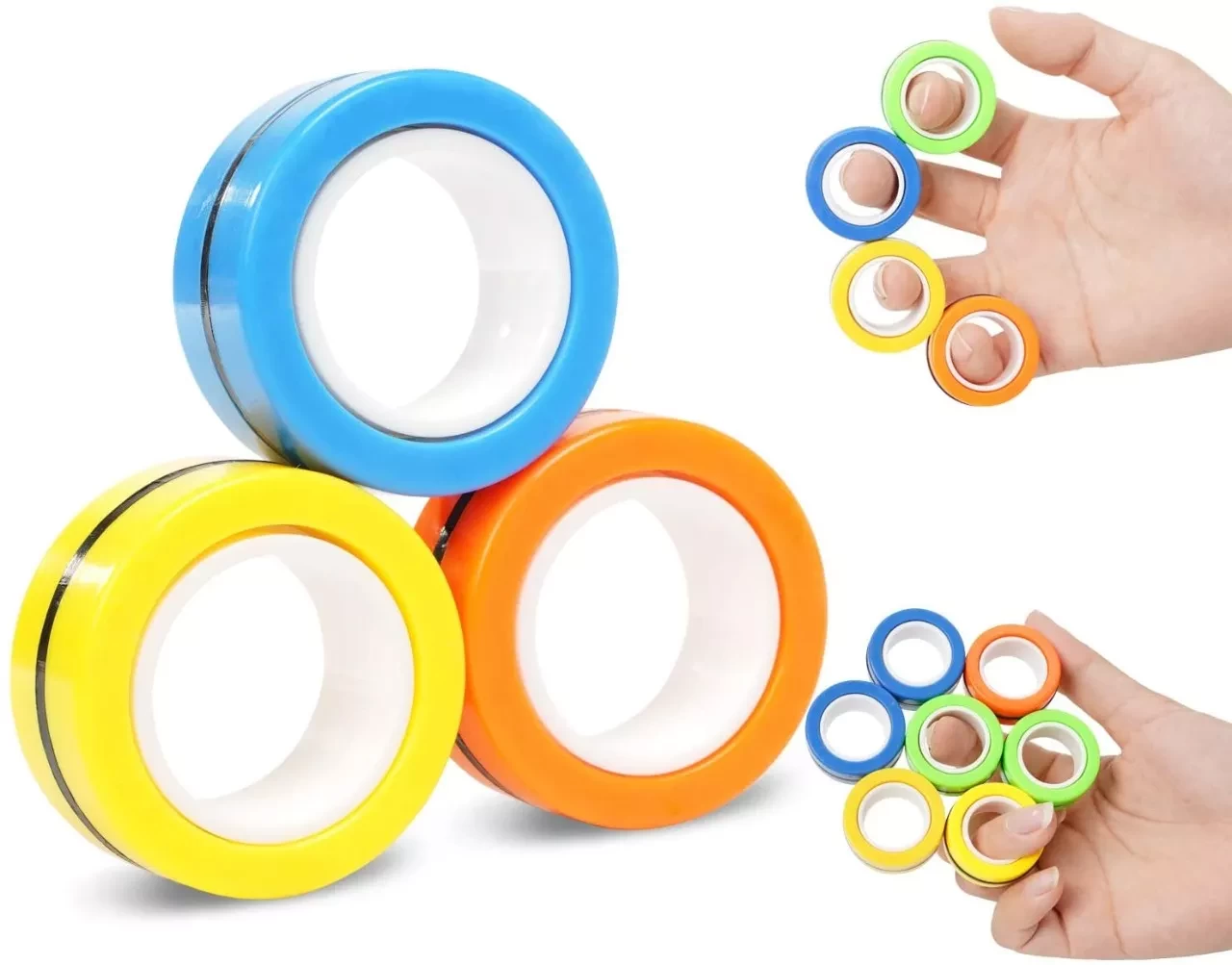 Stress Relief Magnetic 3 Rings – Magnetic Ring Fidget Toy