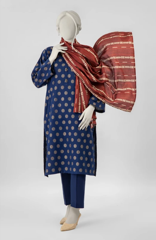 MAROON PRINTED VISCOSE STOLE