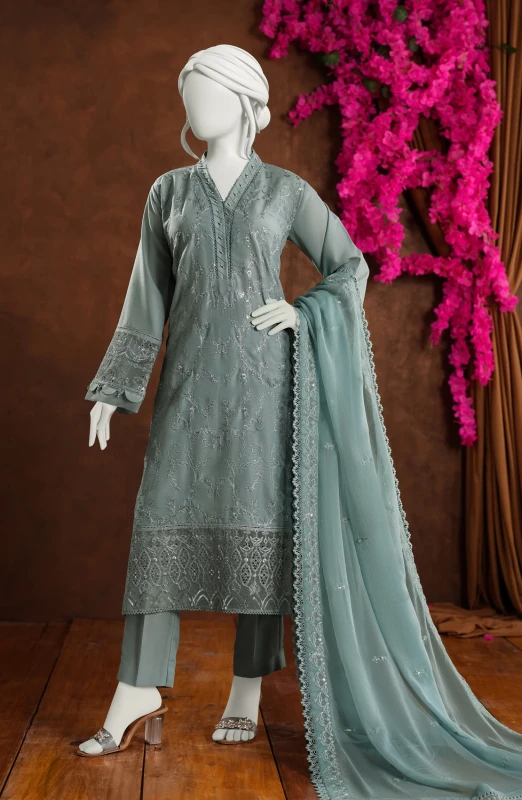 NEW..EMBROIDERED 3PCS UNSTITCHED