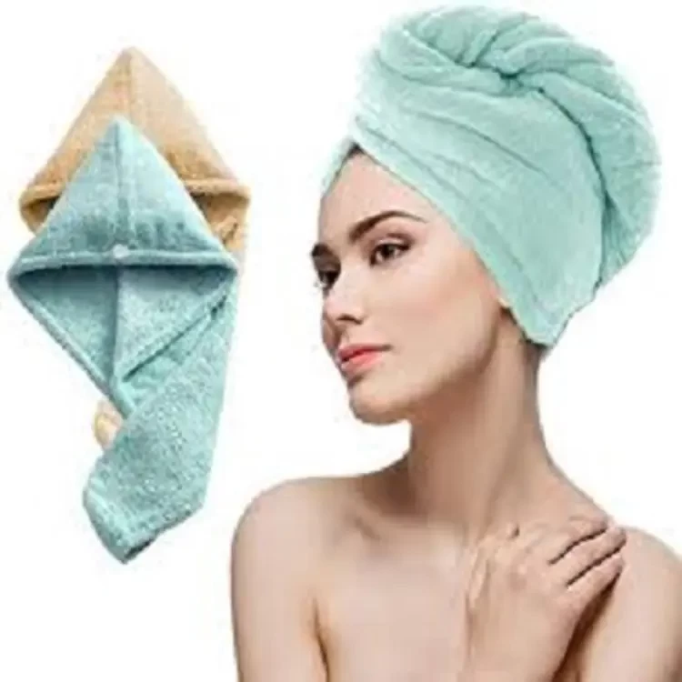 Microfiber Bathing Quick Dry Hair Cap Turban Wrap Towel Hat Hair-drying