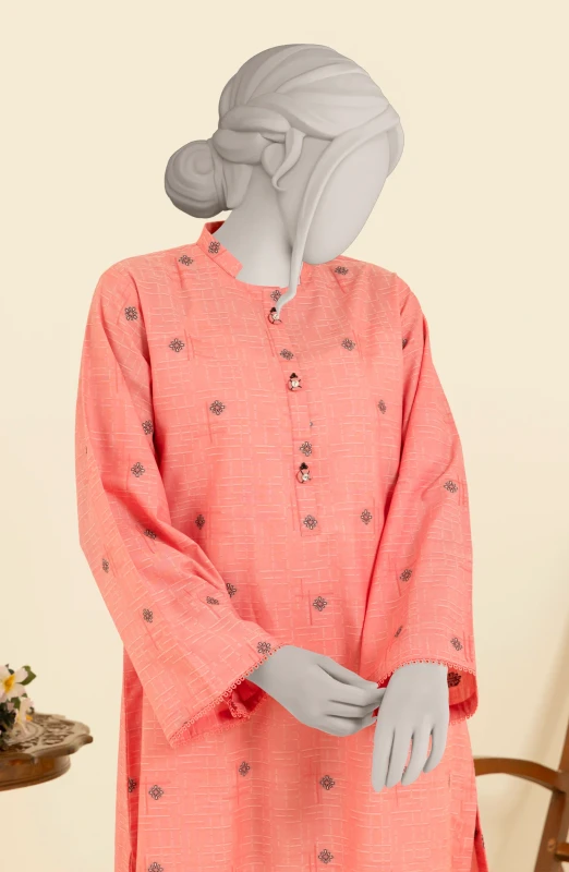 JACQUARD WOMEN STITCHED 1PC KURTI