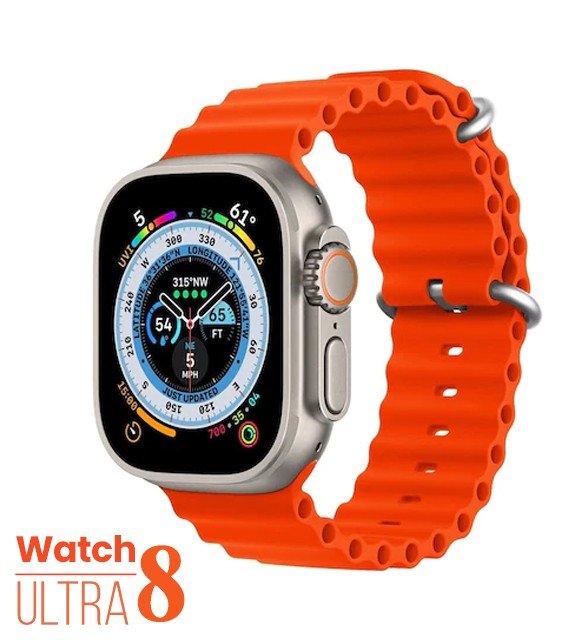 WATCH 8 ULTRA SMART WATCH 2022 NEW NFC WIRELESS CHARGING ORANGE
