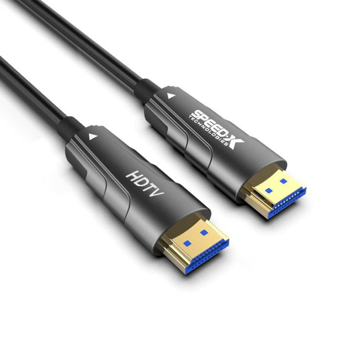 SPEED-X 25M FIBER HDMI CABLE 2.0/2.1 AOC(ACTIVE OPTICAL CABLE) 30AWG COPPER SUPPORT 4K 8K UHD