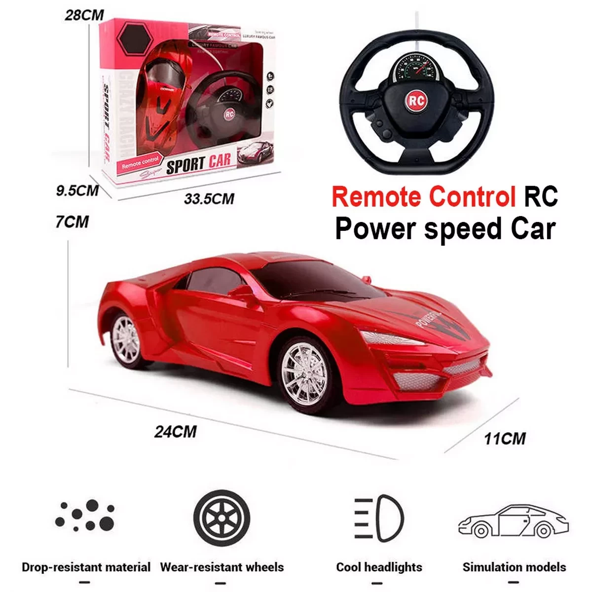 Power speed Steering Remote control car best RC kids toy for boys and girls 1:20