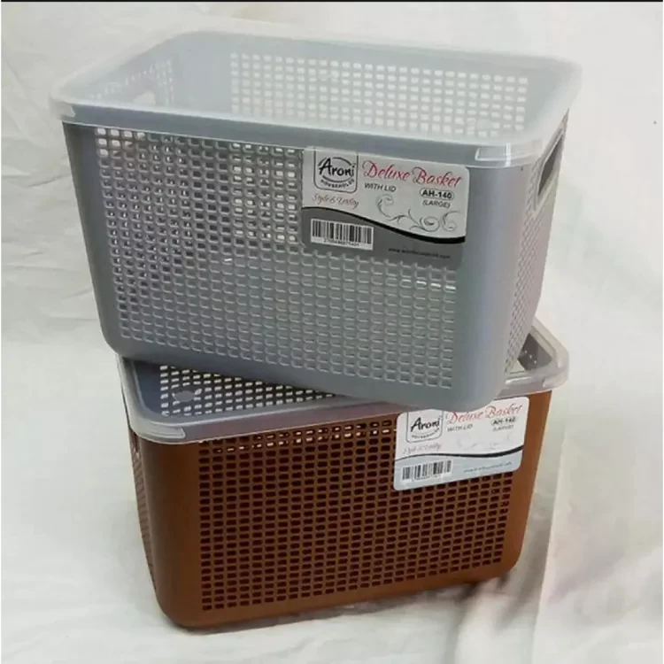 Multifunctional Organizer Basket for Home and Office Use with Lid (11 inch in length 7.5 inch width 1pc)