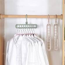 Multi Function 360° Clothes Hanger, 9 holes Magic Hanger Pack of 10