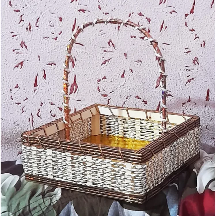 Beautiful Cane Basket Fruit, Wedding And Multipurpose (8 x 8 inches)