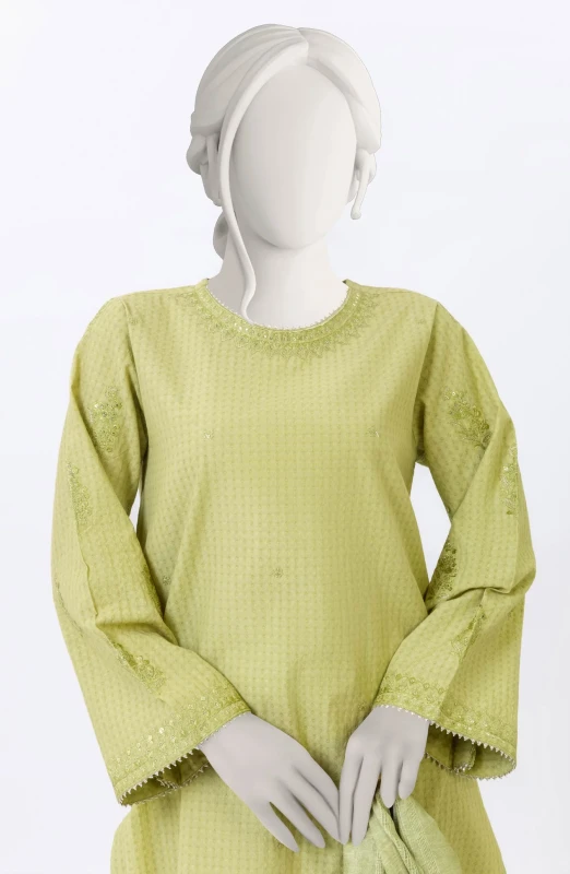 WINTER'24 EMBROIDERED JACQUARD WOMEN STITCHED 3PC SUIT