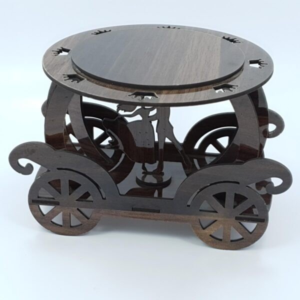 Cart Shape Birthday Cake Holder With Dancing Couple