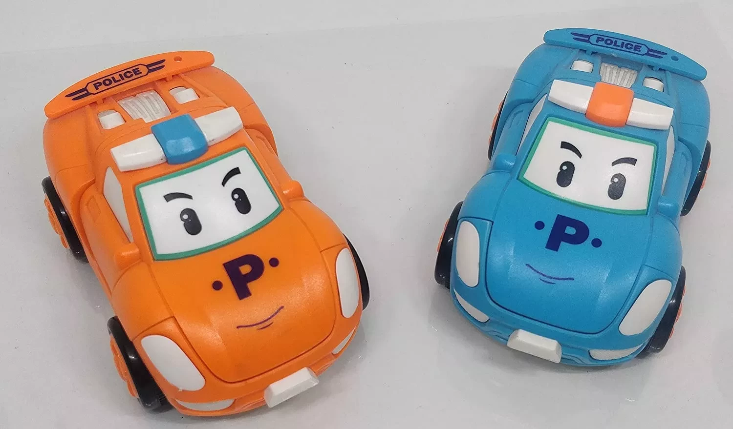 Mini Police Car Friction Deformation Robot plane Toy For Kids