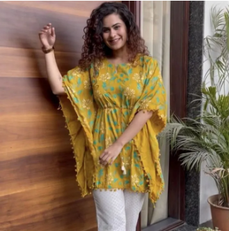 Ghazifabric stitched printed kaftan shirt 1 piece ready to wear only shirt piece (Uk series 675439-98/7)