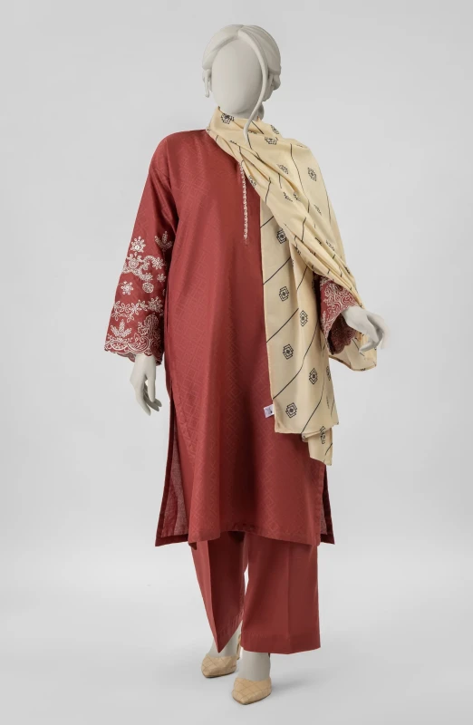 OFF WHITE PRINTED VISCOSE STOLE