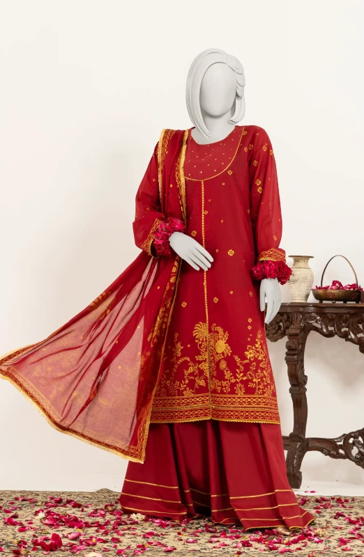 PASTE PRINTED LAWN 3PC UNSTITCHED