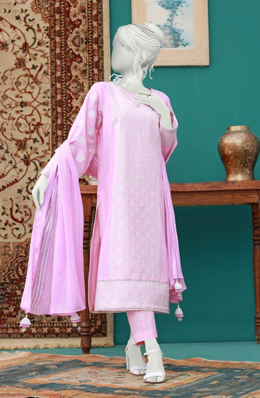 FESTIVE'23 CHIKANKARI EMBROIDERED LAWN 3PC UNSTITCHED