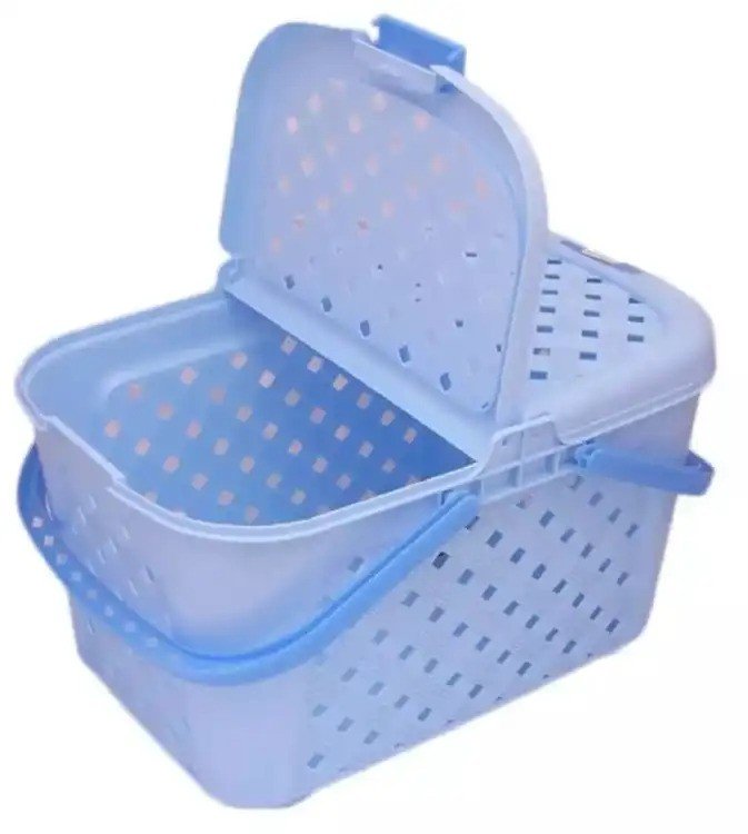 MEDIUM Plastic Mighty basket / Baby basket / storage basket with lid