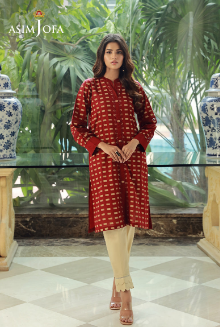 Asim Jofa Stitched Printed Cambric 1 Piece Shirt For Women and Girls , code: AJTC-05-S