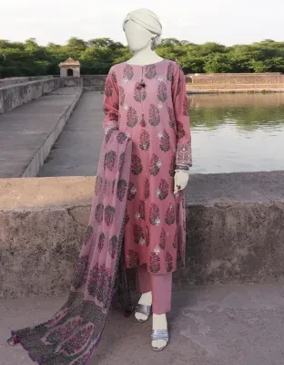 Junaid Jamshed J. Women Unstitched 3 Piecefor Women And Girls - Fabric: Lawn - Color: Multi -Collection: Eid Tehwar Edit Vol. - Designcode: Jlawn-S-24-500 Digit