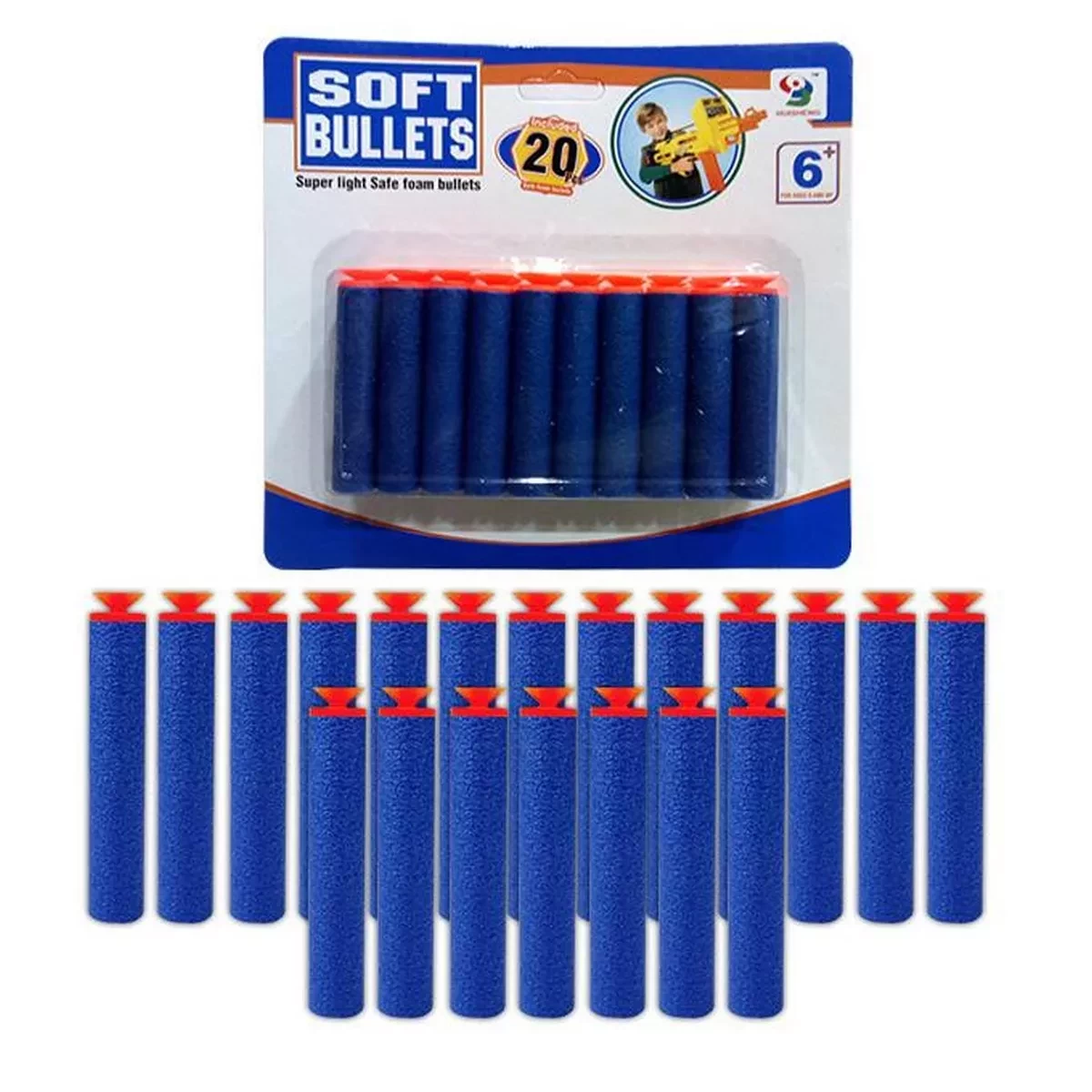 Nerf Soft Dart Foam Refill – 20 pcs – Blue