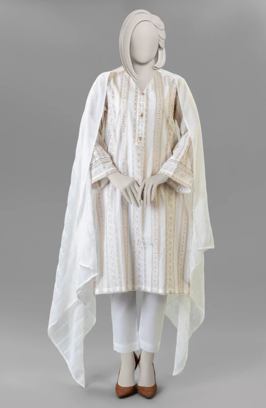 EMBROIDERED WOMEN STITCHED 3PC SUIT