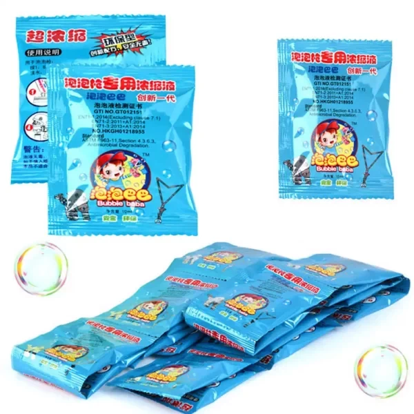 Refill Bubble Water solution concentrate Blowing Soap Liquid for kids 1×5 sachets