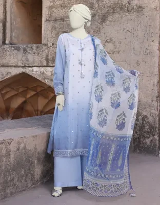 Junaid Jamshed J. Women Unstitched 3 Piecefor Women And Girls - Fabric: Lawn - Color: Multi -Collection: Eid Tehwar Edit Vol. - Designcode: Jlawn-S-24-497 Digit