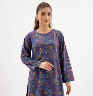 Maahru - Dress For Girls - 2 PC Stitched Shirt & Trouser - Design 27