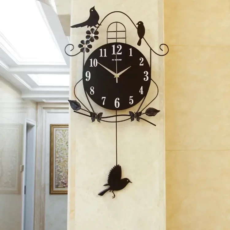 Modern Design Wall Clock Pendulum Birds