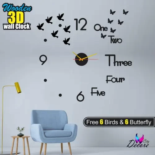 Wall Clock Modern Design 3D Wall Clock