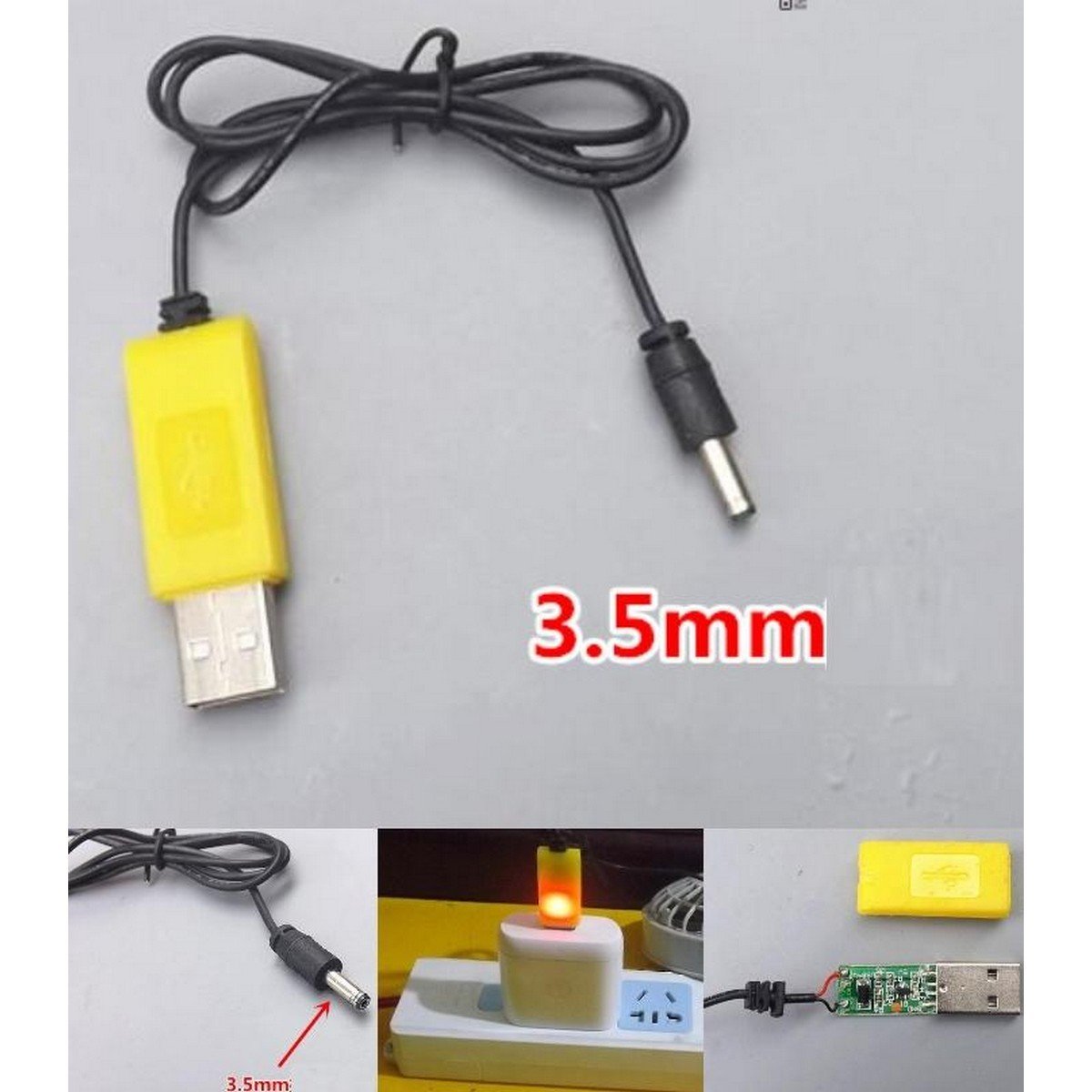 USB 3.5mm 3.7V 4.2V lithium battery charger drone