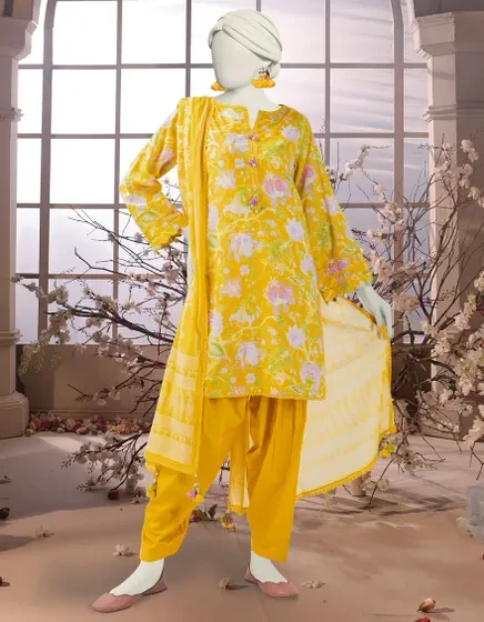 MULTICOLOR LIMINAL PRINTED UNSTITCHED 3PC | 25-3245