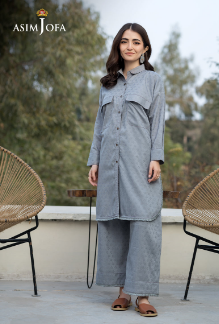 Asim Jofa AJPB-114 DYED JACQUARD 2 PCS Stitched Suit For Women / Dress For Girls - Essential Pret Drop 6