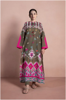 Sapphire Ready to Wear Stitched - 2 Piece - Printed Khaddar Suit - Dress for Girls