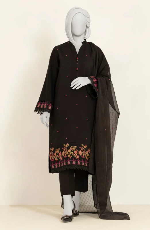 EMBROIDERED 3PC UNSTITCHED