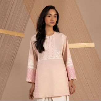 Sapphire Ready to Wear Stitched - Embroidered Recycled Cotton Shirt