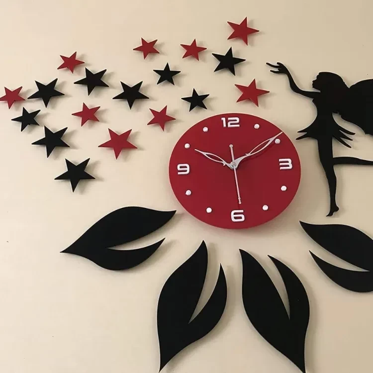 Fairy Big Size Wooden Wall Clock