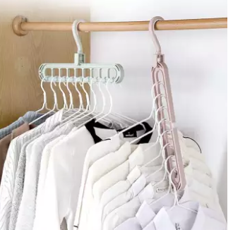 Super Magic Changeable Clothes Pluto Plastic Hanger Space Saving Saver Wonder Closet Organizer 9 Holes Holder Cloths and Pants Hanger