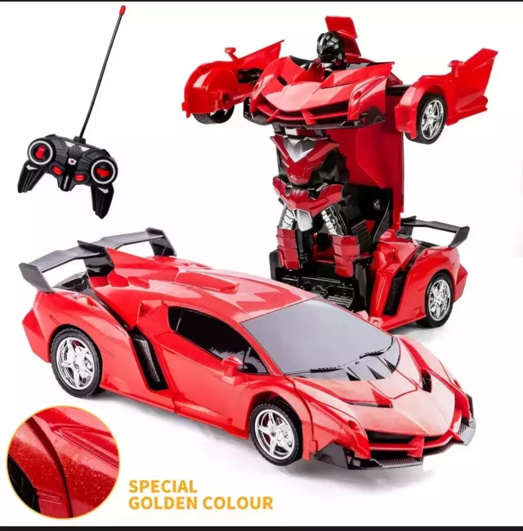 New 2 in 1 Rechargeable Remote Control Robot Yellow Bee Transformation Car