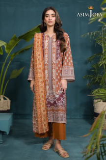 Asim Jofa Stitched 3 Piece Suit For Women and Girls -Collection: Gul Rung Pret Collection -Designcode: AJGR-14-XS