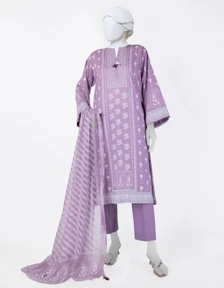 LILAC LAWN PRINTED 3PC STITCHED | JLAWN-S-25-820