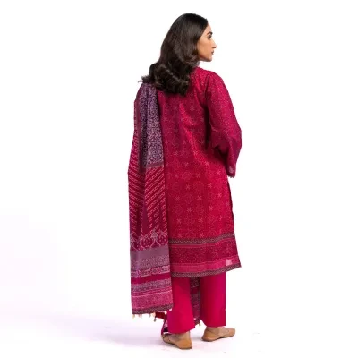 Maahru - Unstitched fabric for women - 2 Piece (Lawn) - Pink Orchid