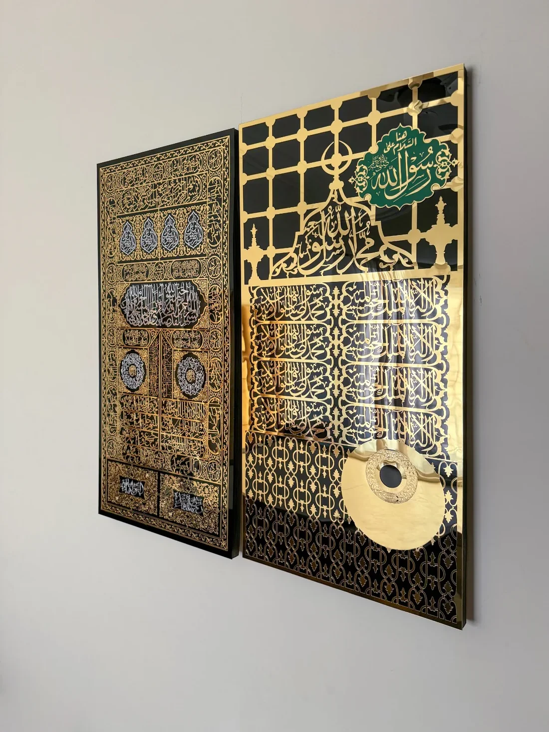 Islamic Makka Kiswah kabaa door| Madina Jali Roza Rasool SAW Islamic Acrylic Wall Decor
